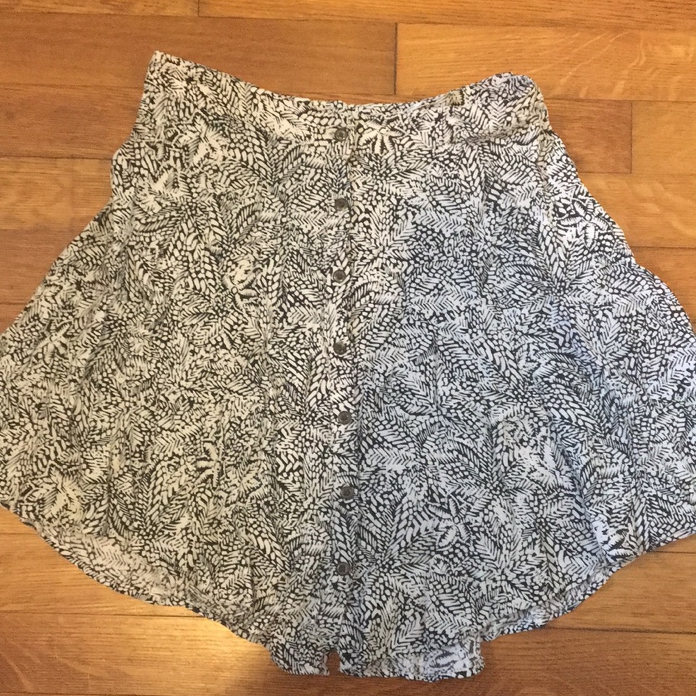 UO Button Up Flowy Fun Skirt